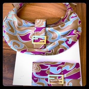 Fendi crescent handbag/wallet